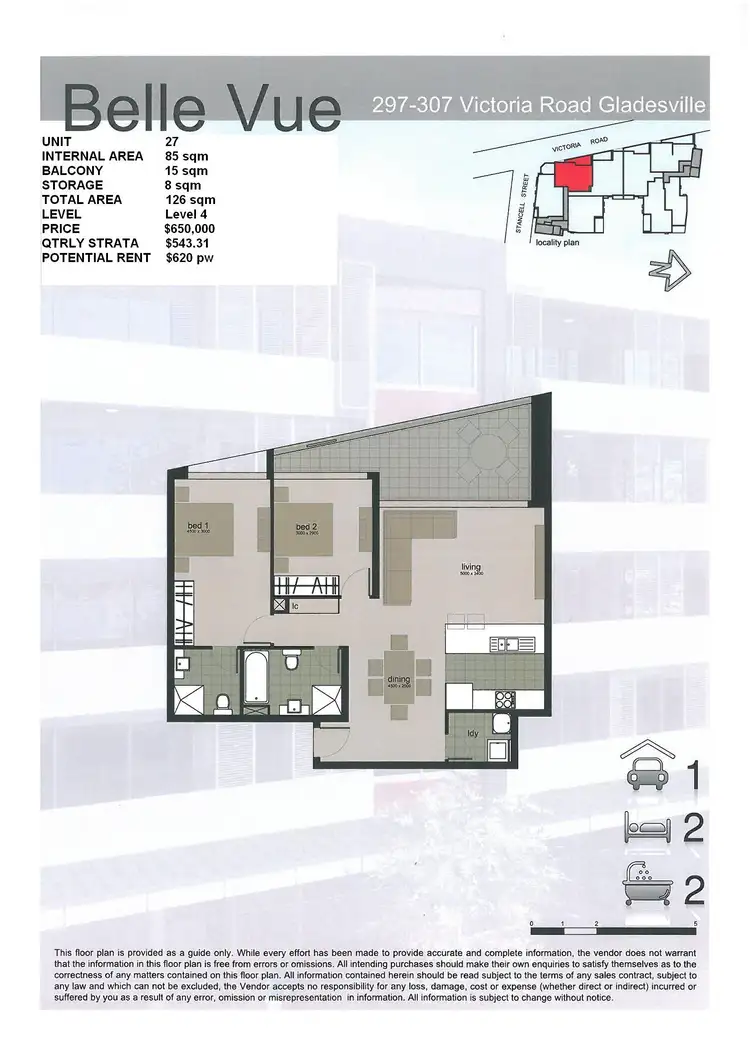 Floorplan of Homely unit listing, 27/297-307 Victoria Rd, Gladesville NSW