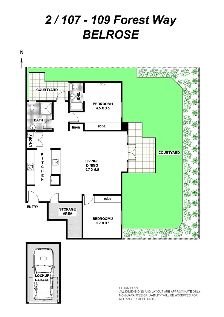 Floorplan of Homely unit listing, 2/107-109 Forest Way, Belrose NSW