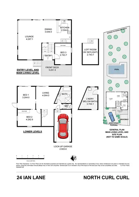 Floorplan of Homely house listing, 24 Ian Lane, North Curl Curl NSW