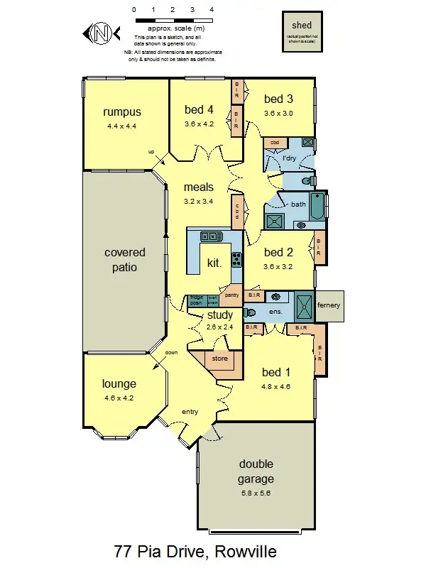 Floorplan of Homely house listing, 77 Pia Dr, Rowville VIC