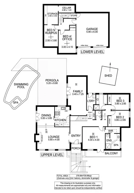 Floorplan of Homely house listing, 13 Elgin Way, Flagstaff Hill SA