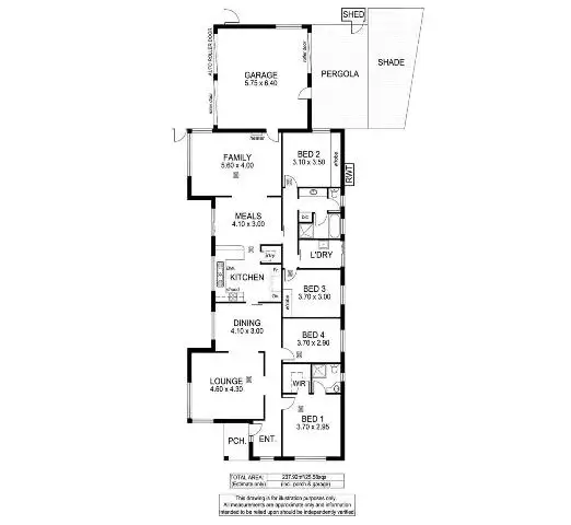 Floorplan of Homely house listing, 2 Buttercup Gr, Morphett Vale SA