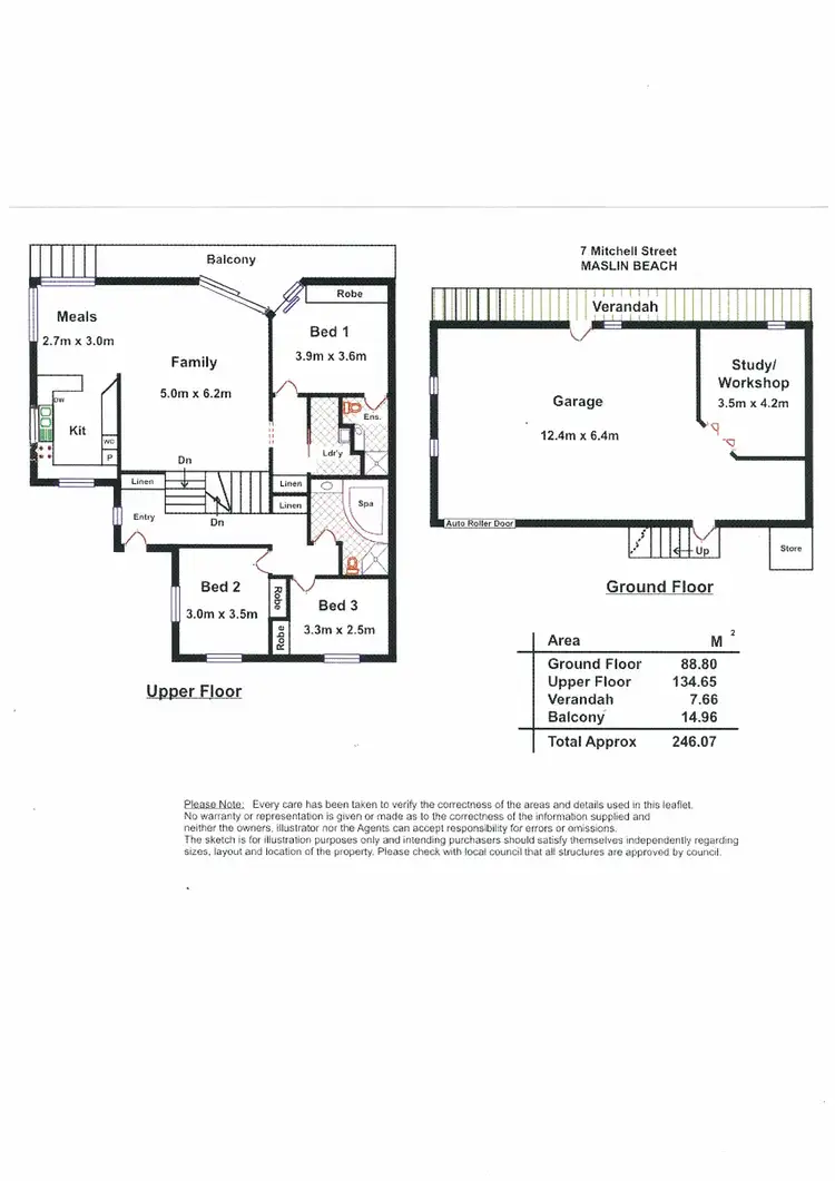 Floorplan of Homely house listing, 7 Mitchell St, Maslin Beach SA