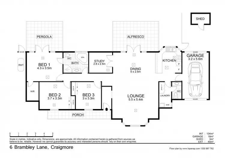 Floorplan of Homely house listing, 6 Brambley Lane, Craigmore SA