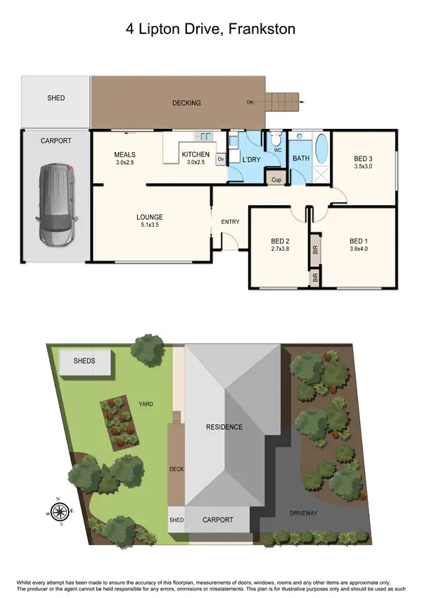 Floorplan of Homely house listing, 4 Lipton Dr, Frankston VIC