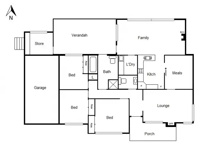 Floorplan of Homely house listing, 7A Kurrajong Ave, Croydon VIC