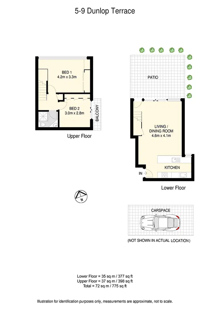 Floorplan of Homely townhouse listing, 5/9 Dunlop Tce, Corinda QLD
