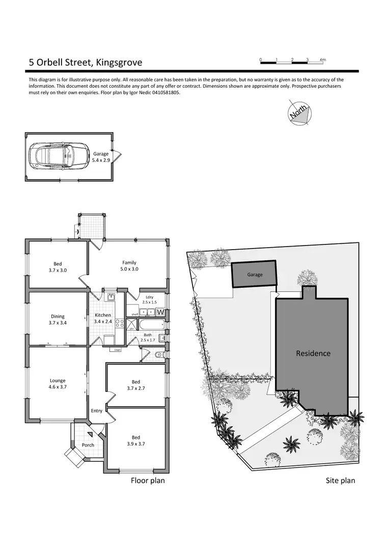 Floorplan of Homely house listing, 5 Orbell St, Kingsgrove NSW