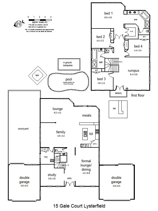 Floorplan of Homely house listing, 15 Gale Ct, Lysterfield VIC