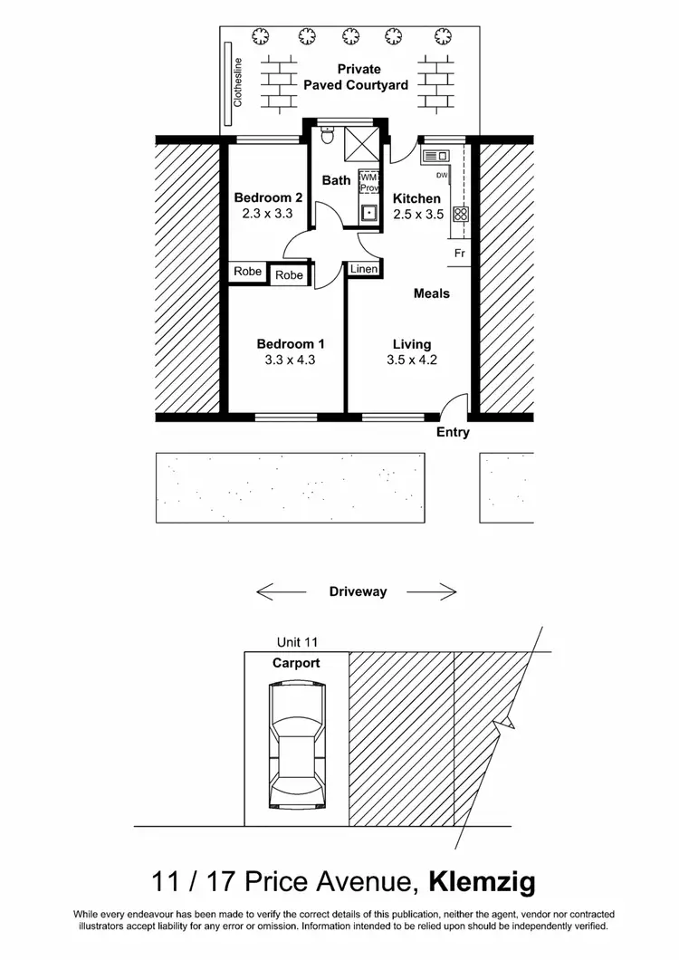 Floorplan of Homely unit listing, 11/17 Price Ave, Klemzig SA