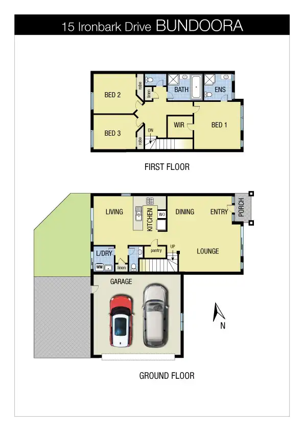 Floorplan of Homely townhouse listing, 15 Ironbark Dr, Bundoora VIC