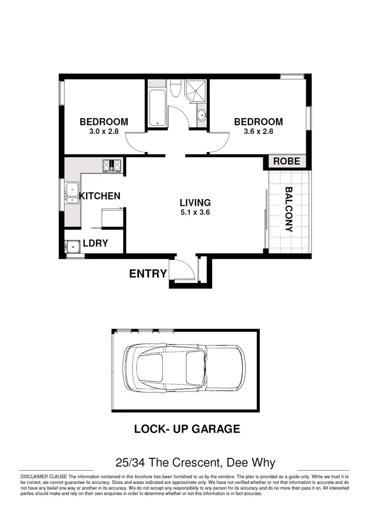Floorplan of Homely unit listing, 25/34 The Cres, Dee Why NSW