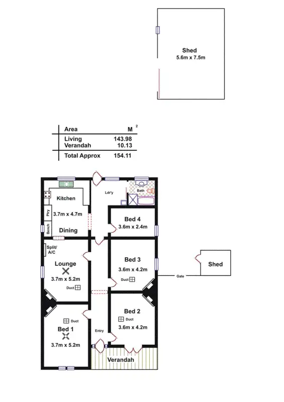 Floorplan of Homely house listing, 5 Barry St, Hamley Bridge SA