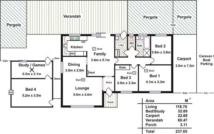 Floorplan of Homely house listing, 32 Uley Rd, Craigmore SA