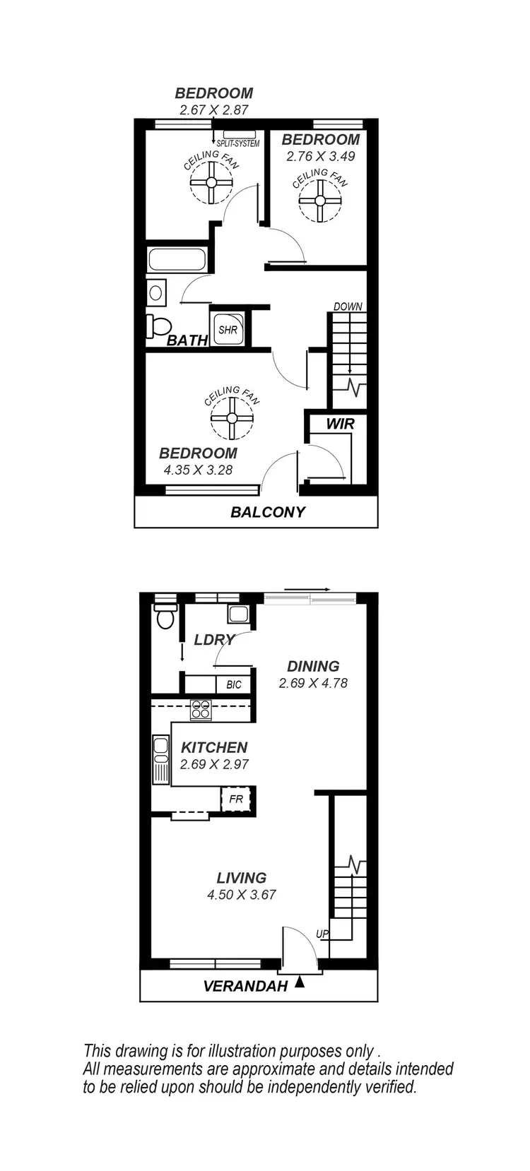 Floorplan of Homely unit listing, U6/1 Second Ave, Moana SA