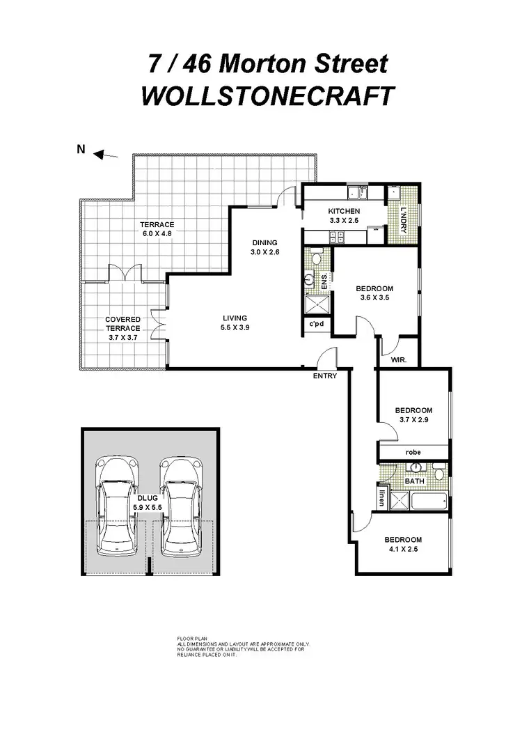 Floorplan of Homely apartment listing, 7/46 Morton St, Wollstonecraft NSW