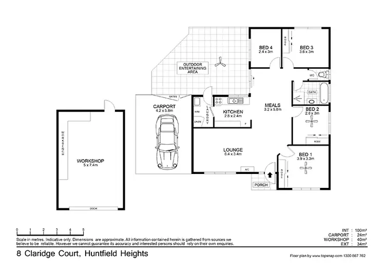 Floorplan of Homely house listing, 8 Claridge Ct, Huntfield Heights SA