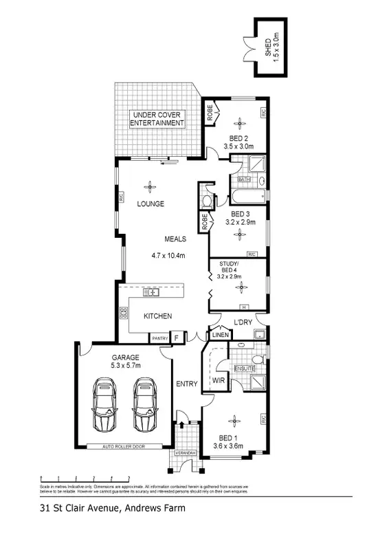 Floorplan of Homely house listing, 31 St Clair Ave, Andrews Farm SA
