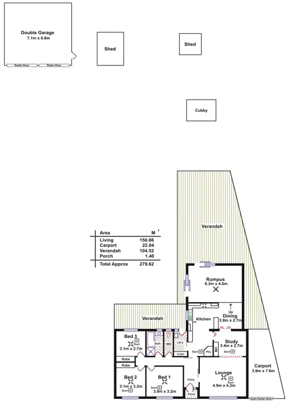 Floorplan of Homely house listing, 7 Bright Tce, Gawler East SA