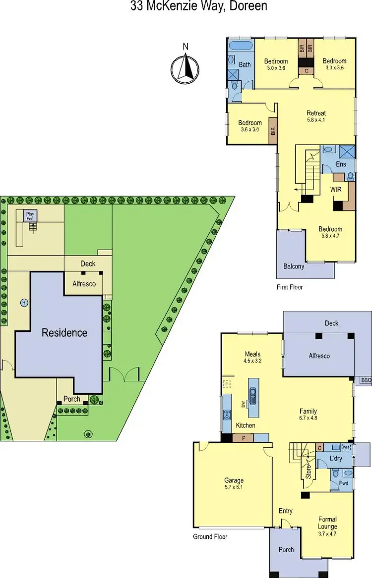 Floorplan of Homely house listing, 33 McKenzie Way, Doreen VIC