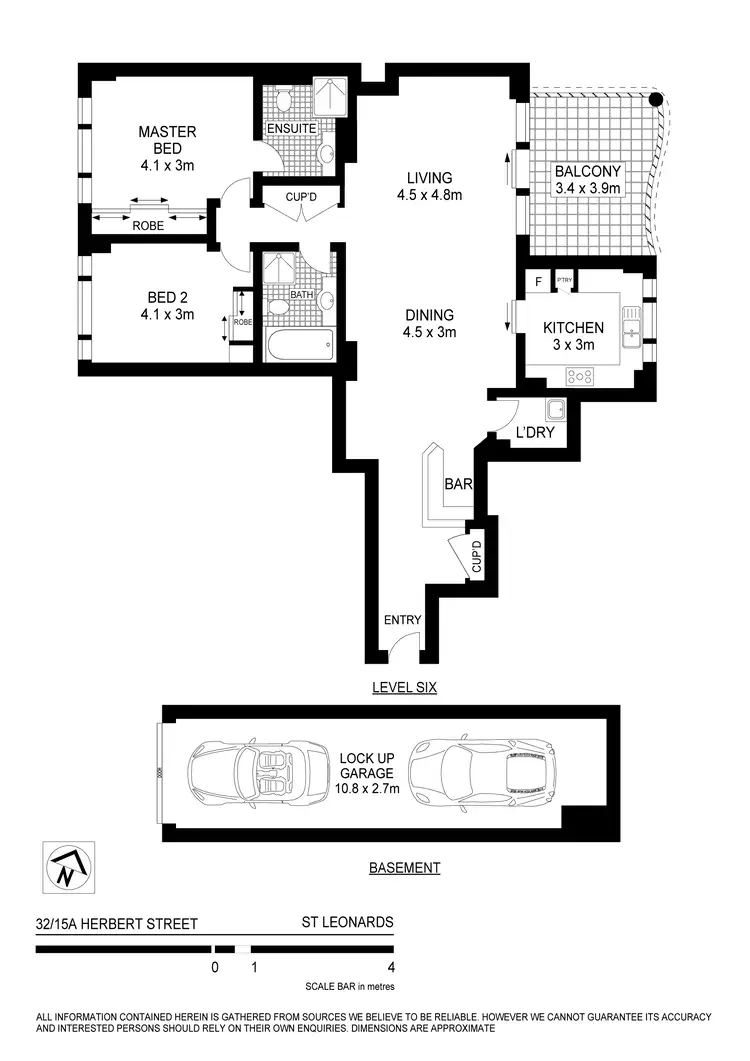 Floorplan of Homely apartment listing, 32/15a Herbert Street "The Oasis" BLOCK C, St Leonards NSW