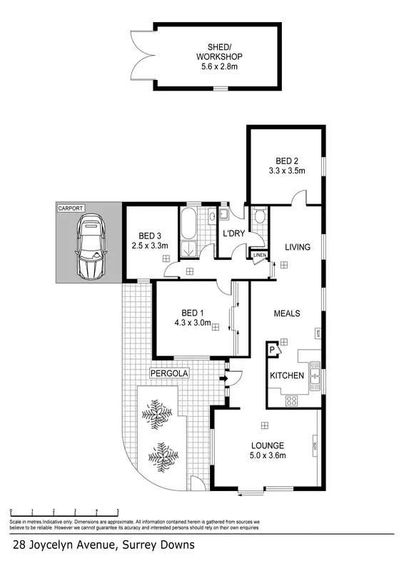 Floorplan of Homely house listing, 28 Joycelyn Ave, Surrey Downs SA