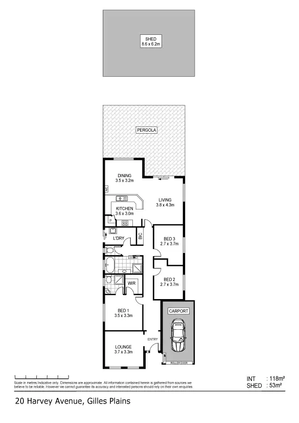 Floorplan of Homely house listing, 20 Harvey Ave, Gilles Plains SA