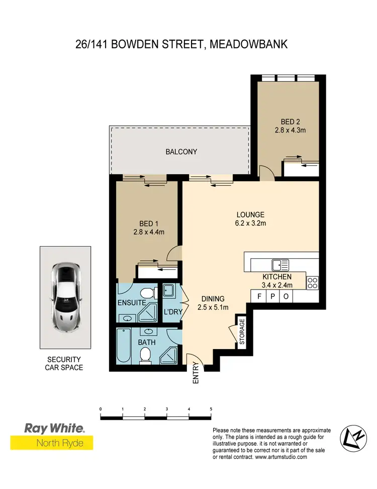 Floorplan of Homely unit listing, 26/141 Bowden St, Meadowbank NSW