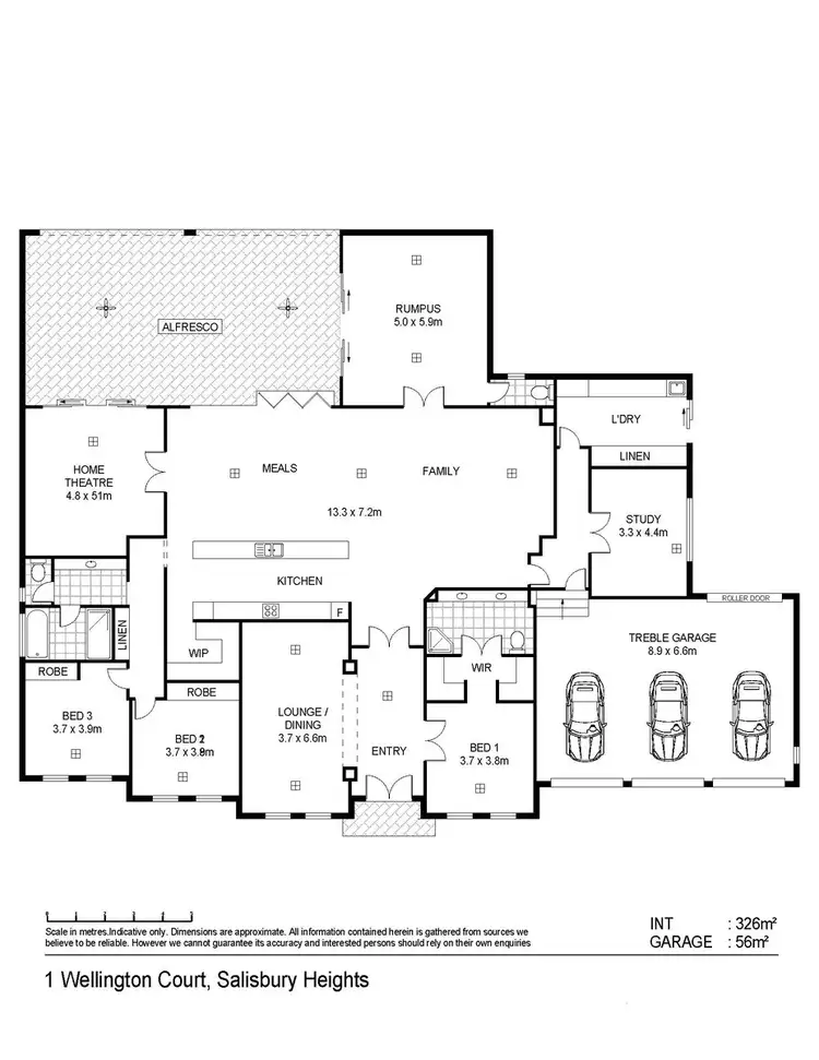 Floorplan of Homely house listing, 1 Wellington Ct, Salisbury Heights SA