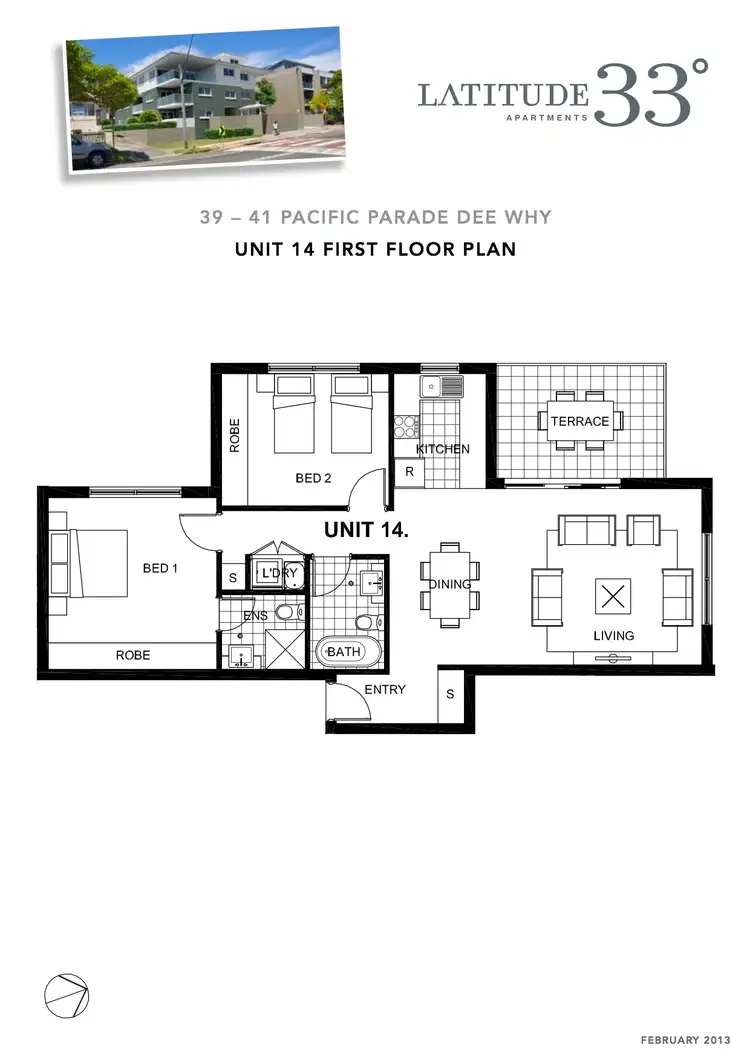 Floorplan of Homely unit listing, 14/39-41 Pacific Pde, Dee Why NSW
