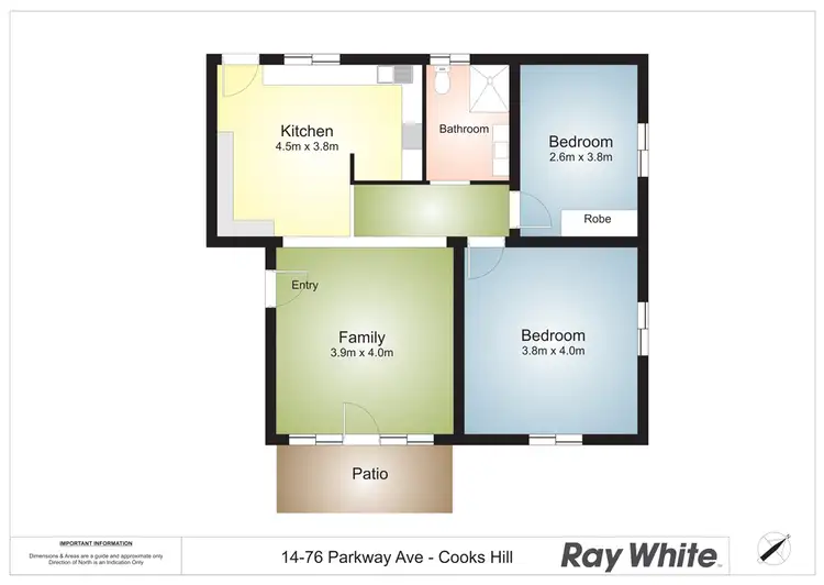 Floorplan of Homely unit listing, 14/76 Parkway Ave, Cooks Hill NSW