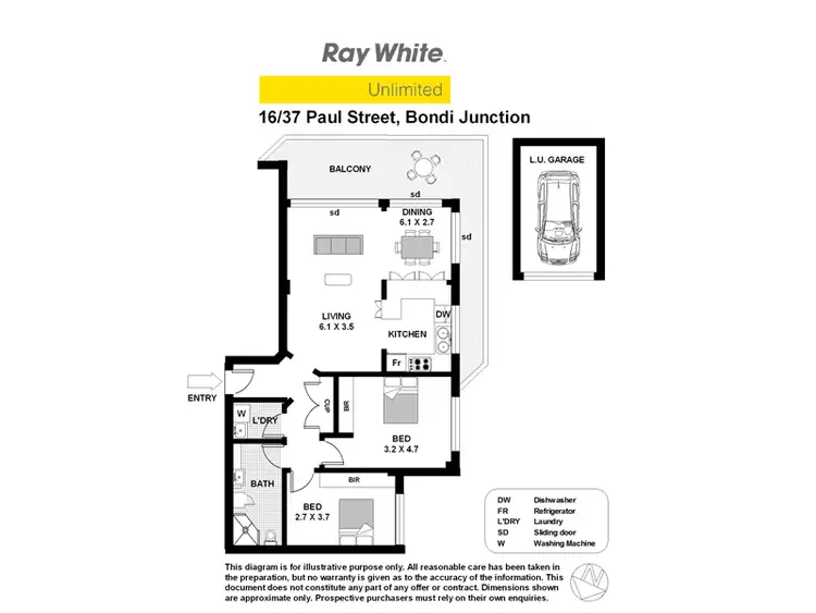 Floorplan of Homely apartment listing, 16/37 Paul St, Bondi Junction NSW