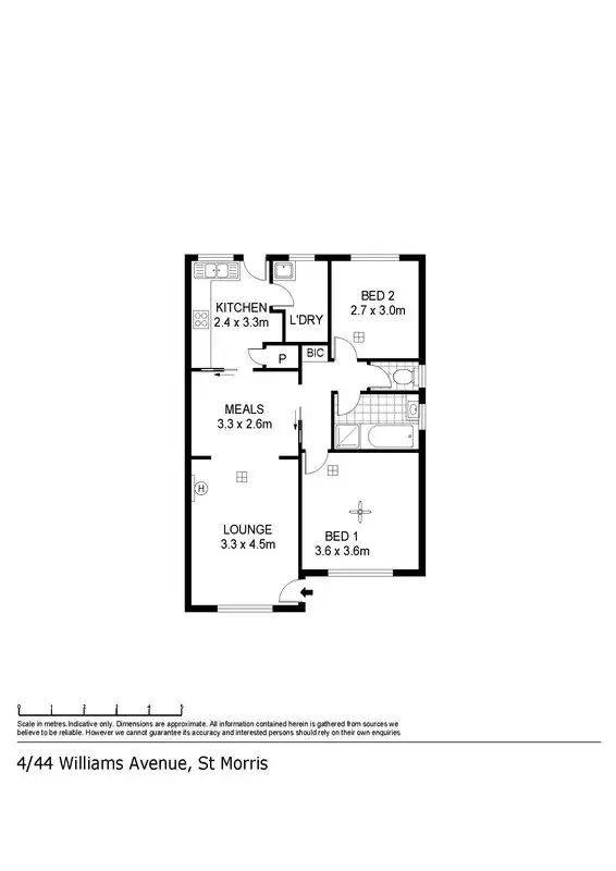Floorplan of Homely unit listing, 4/44 Williams Ave, St Morris SA