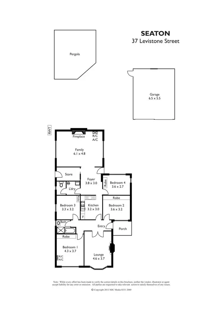 Floorplan of Homely house listing, 37 Levistone St, Seaton SA