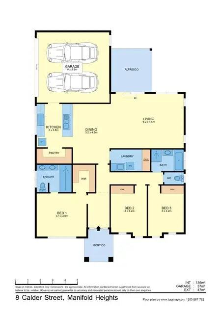 Floorplan of Homely house listing, 8 Calder St, Manifold Heights VIC