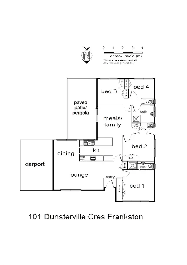 Floorplan of Homely house listing, 101 Dunsterville Cres, Frankston VIC