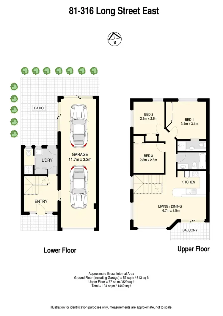 Floorplan of Homely townhouse listing, 81/316 Long Street E, Graceville QLD