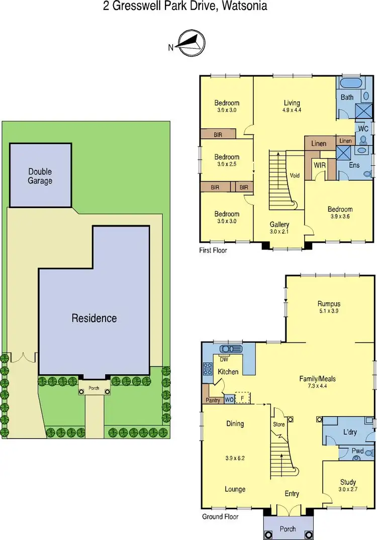Floorplan of Homely house listing, 2 Gresswell Park Dr, Watsonia VIC