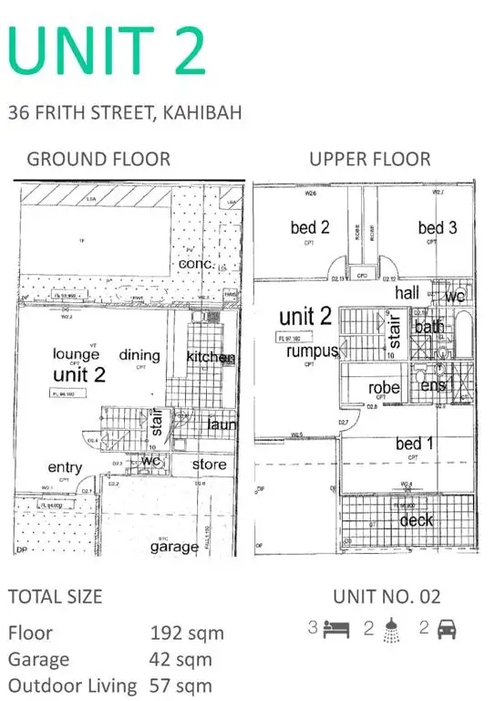Floorplan of Homely townhouse listing, 2/36 Frith St, Kahibah NSW