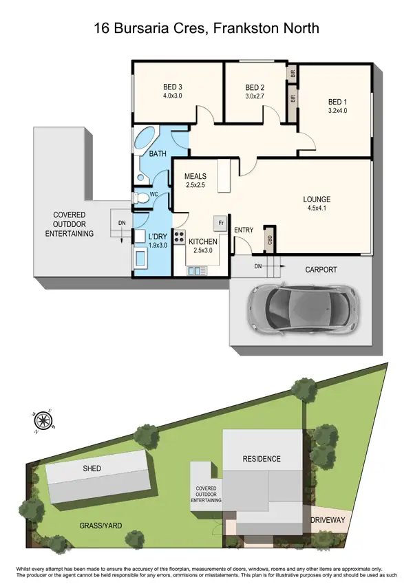 Floorplan of Homely house listing, 16 Bursaria Cres, Frankston North VIC