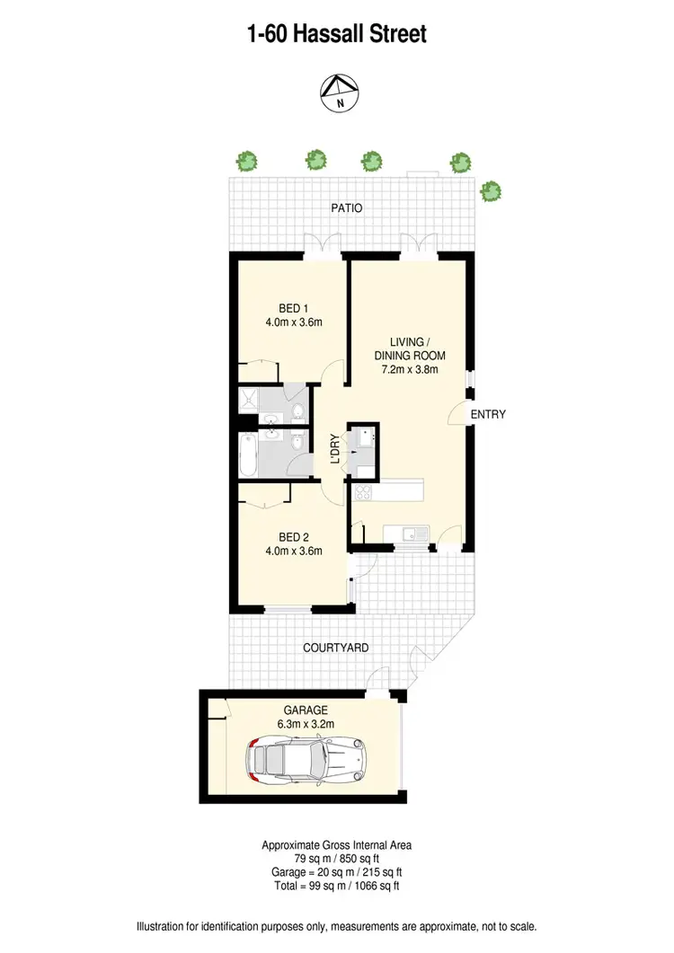 Floorplan of Homely unit listing, 1/60 Hassall St, Corinda QLD