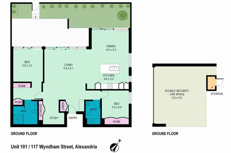 Floorplan of Homely apartment listing, 101/117 Wyndham St, Alexandria NSW