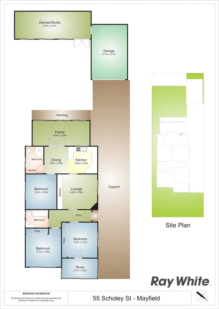 Floorplan of Homely house listing, 55 Scholey St, Mayfield NSW