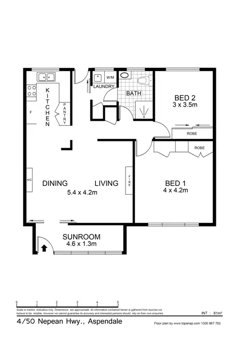 Floorplan of Homely apartment listing, 4/50 Nepean Hwy, Aspendale VIC