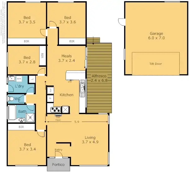 Floorplan of Homely house listing, 12 Boolarong Dr, Belmont VIC