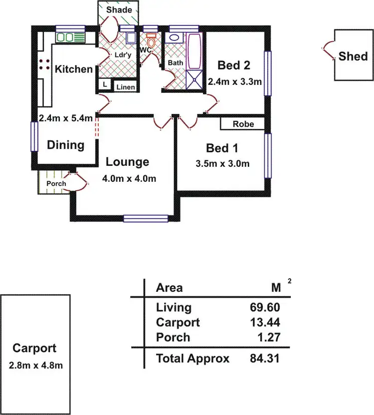 Floorplan of Homely unit listing, 4/12 Southern Ave, St Marys SA