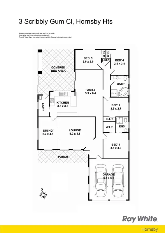 Floorplan of Homely house listing, 3 Scribbly Gum Cl, Hornsby Heights NSW