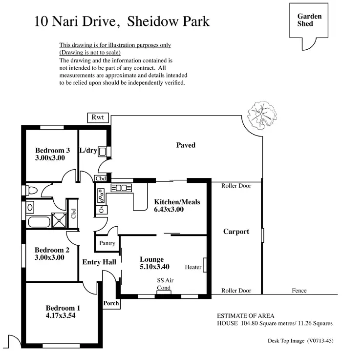 Floorplan of Homely house listing, 10 Nari Dr, Sheidow Park SA