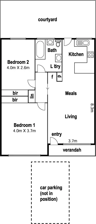 Floorplan of Homely unit listing, 3/109 Dalton Rd, Thomastown VIC