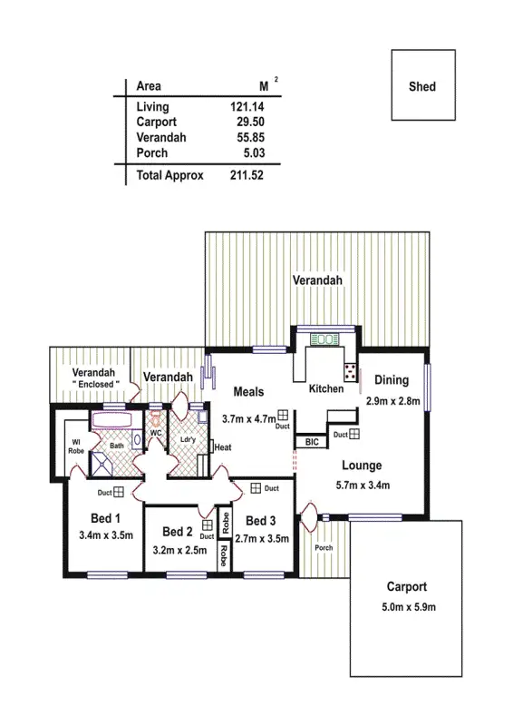 Floorplan of Homely house listing, 23 Pinda Ct, Craigmore SA